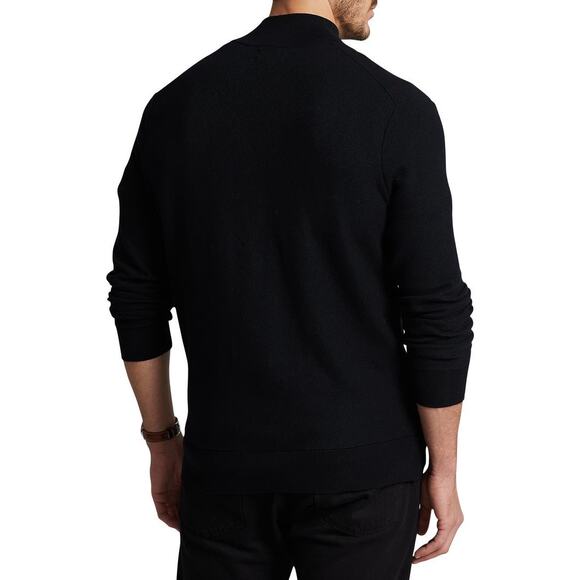 Polo Ralph Lauren Men’s Black Pullover Sweater with Black Logo – Size L - Picture 2 of 11